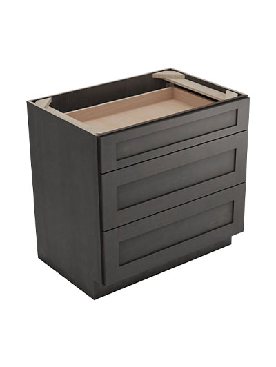 Greystone Shaker Db36 3 Drawer Base Cabinet Closed
