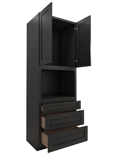 AG-OC3396B: Greystone Shaker 33″ 3 Drawer 2 Door Oven Cabinet