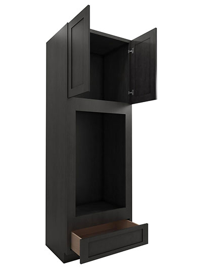 AG-OM3396B: Greystone Shaker 33″ 1 Drawer 2 Door Double Oven Cabinet