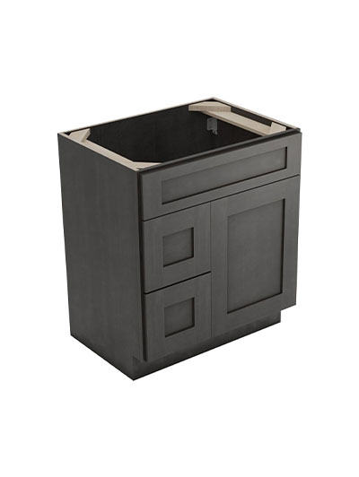 Greystone Shaker S3021dl Left Drawers Vanity Closed