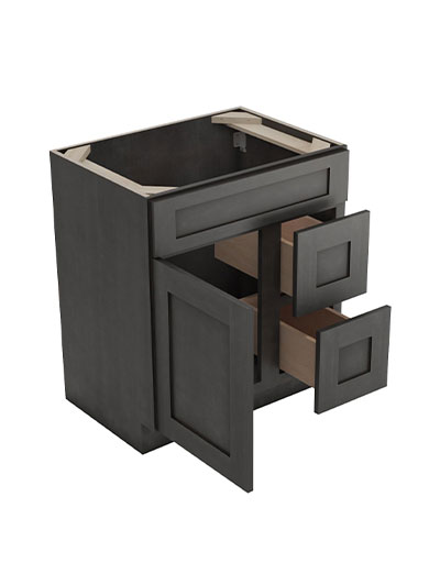 AG-S3021DR-34-1/2″: Greystone Shaker 30″ Right Drawers (2) Vanity