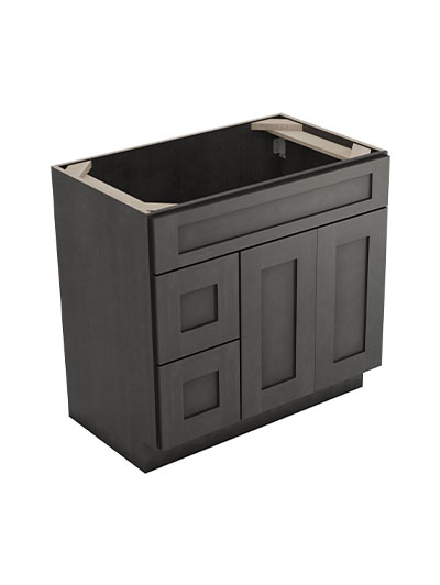 Greystone Shaker S3621bdl Left Drawers Vanity Closed