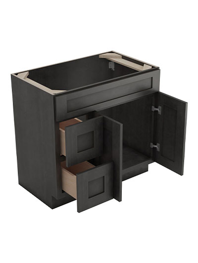 AG-S3621BDL-34-1/2″: Greystone Shaker 36″ Left Drawers (2) Vanity