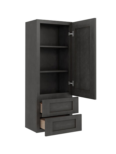 AG-W2D1848: Greystone Shaker 18″ 2 Drawer Wall Cabinet