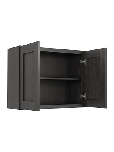 AG-W3024B: Greystone Shaker 30″ Double Door Bridge Wall Cabinet