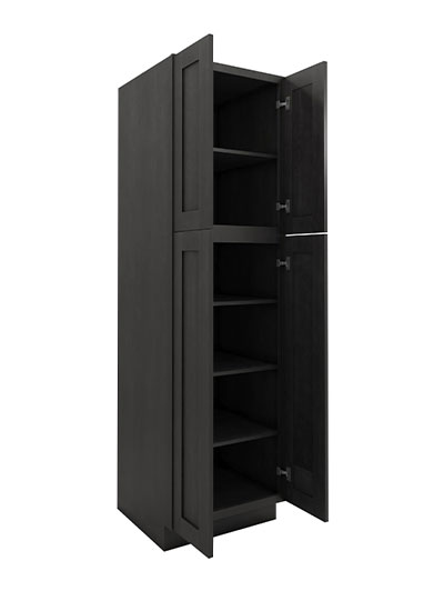 AG-WP2484B: Greystone Shaker 24″ 4 Door Pantry Cabinet