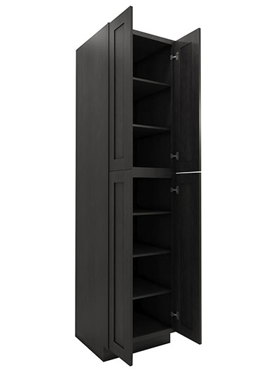AG-WP2496B: Greystone Shaker 24″ 4 Door Pantry Cabinet