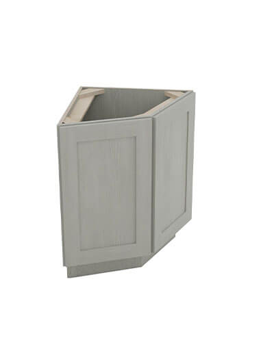Nova Light Grey Shaker Ab24 Angle Base End Cabinet Closed