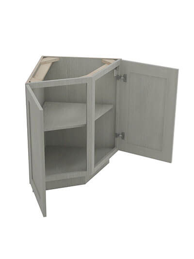 AN-AB24 (Base): Nova Light Grey Shaker 24″ Angle Base End Cabinet