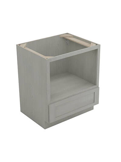 Nova Light Grey Shaker B30mw Microwave Base Cabinet Closed