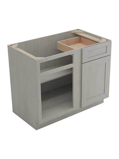 Nova Light Grey Shaker Bblc394236w Blind Corner Cabinet Closed