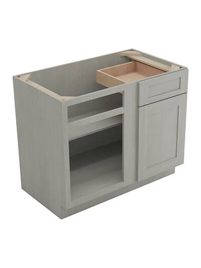 Nova Light Grey Shaker Bblc424539w Blind Corner Cabinet Closed