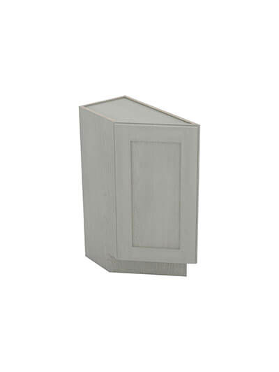 Nova Light Grey Shaker Btc12l Angle Base End Cabinet Closed