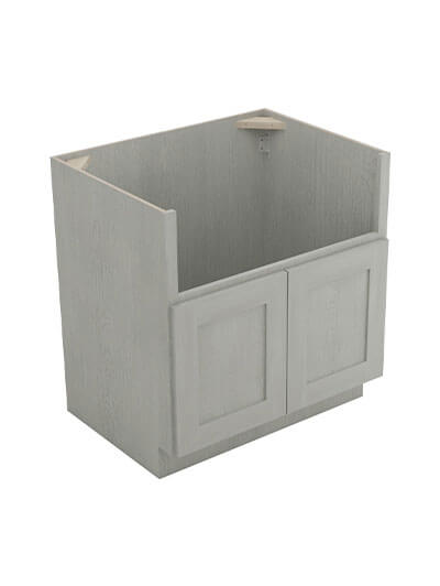 Nova Light Grey Shaker Fsb36b Farm Sink Base Cabinet Closed