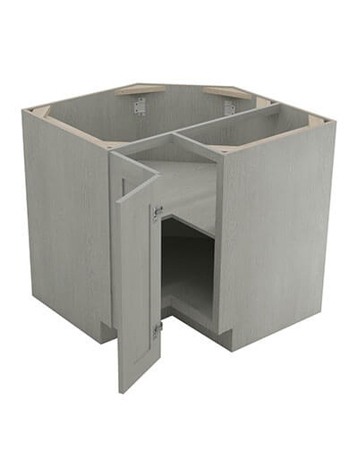 AN-LS3612S: Nova Light Grey Shaker 36″ Easy Reach Corner Cabinet