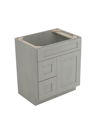 Nova Light Grey Shaker S3021dl Left Drawers Vanity Closed