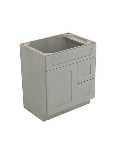 Nova Light Grey Shaker S3021dr Right Drawers Vanity Closed