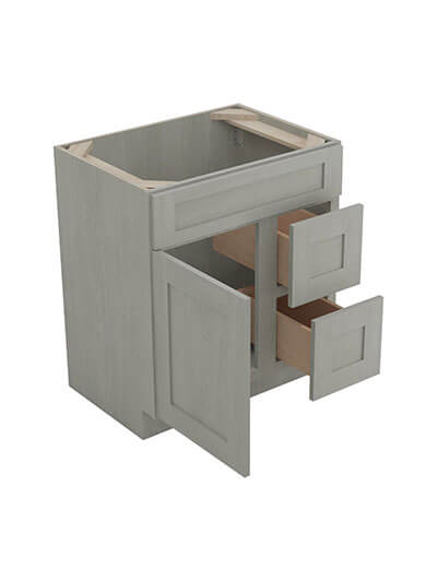 AN-S3021DR-34-1/2″: Nova Light Grey Shaker 30″ Right Drawers (2) Vanity