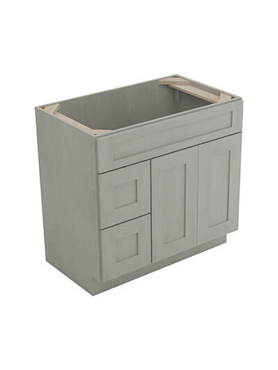 Nova Light Grey Shaker S3621bdl Left Drawers Vanity Closed