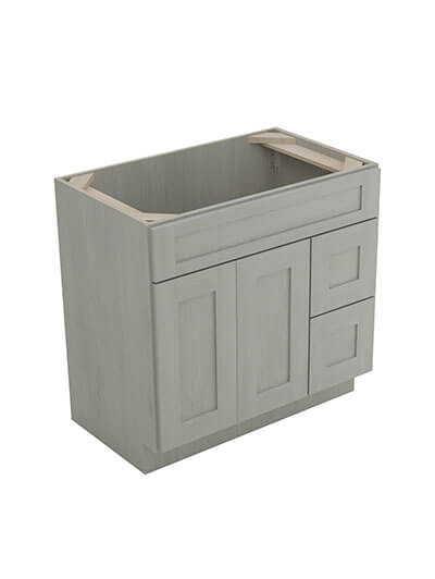 Nova Light Grey Shaker S3621bdr Right Drawers Vanity Closed