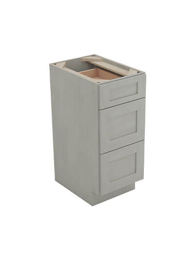 Nova Light Grey Shaker Svb1221 Three Drawer Base Vanity Closed