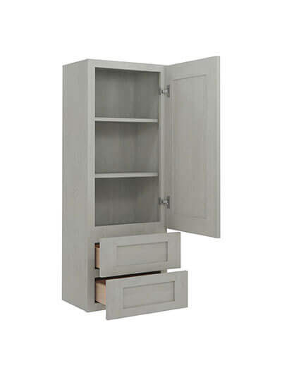 AN-W2D1854: Nova Light Grey Shaker 18″ 2 Drawer Wall Cabinet