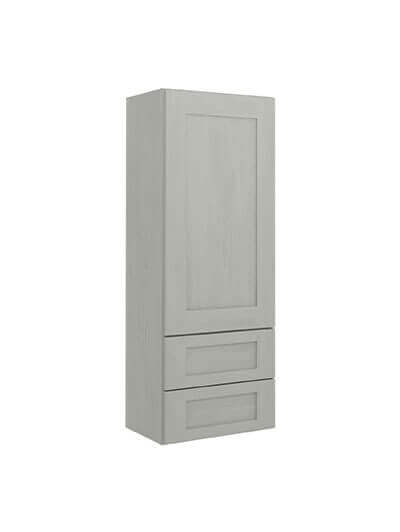 Nova Light Grey Shaker W2d1860 2 Drawer Wall Cabinet Closed