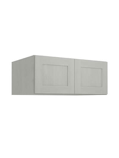 Nova Light Grey Shaker W361524b Refrigerator Wall Cabinet Closed