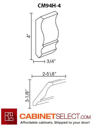 AX-CM96H-4: Xterra Blue Shaker Crown Molding