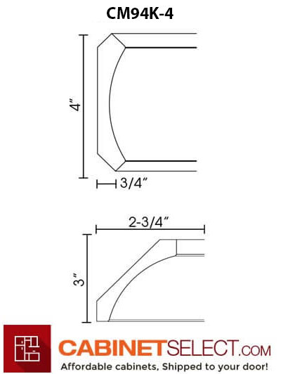 AX-CM96K-4: Xterra Blue Shaker Crown Molding