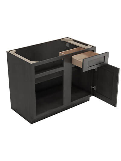 AG-BBLC39/42-36″W: Greystone Shaker 39″ 1 Drawer 1 Door Blind Corner Base Cabinet