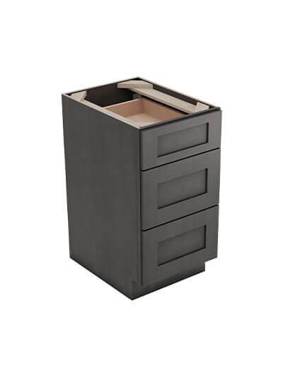 Greystone Shaker Db15 3 Drawer Base Cabinet Closed