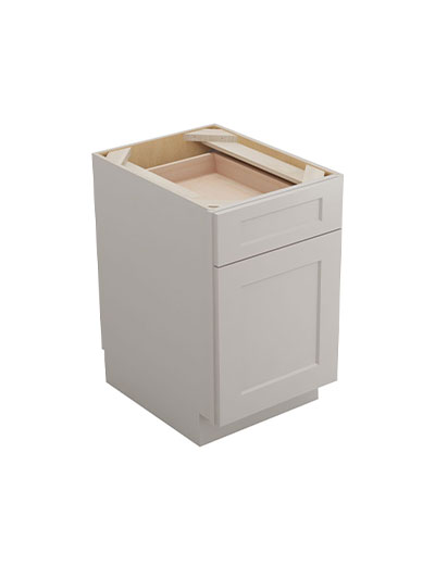 Shaker Dove B18 Single Drawer Single Door Base Cabinet Closed