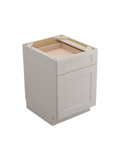 Shaker Dove B21 Single Drawer Single Door Base Cabinet Closed