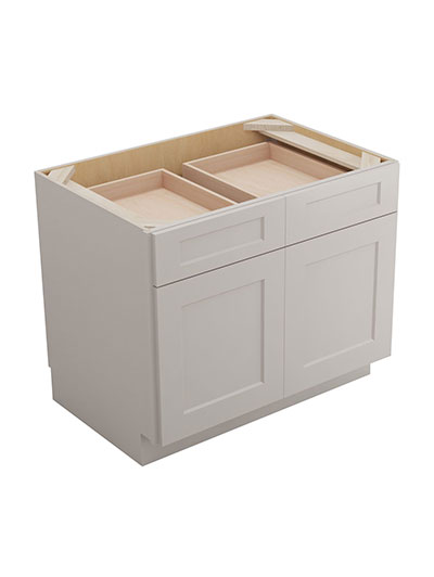 Shaker Dove B36 Double Door Double Drawer Cabinet Closed