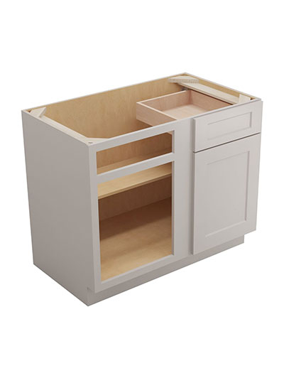 Shaker Dove Bbc42 Blind Corner Base Cabinet Closed