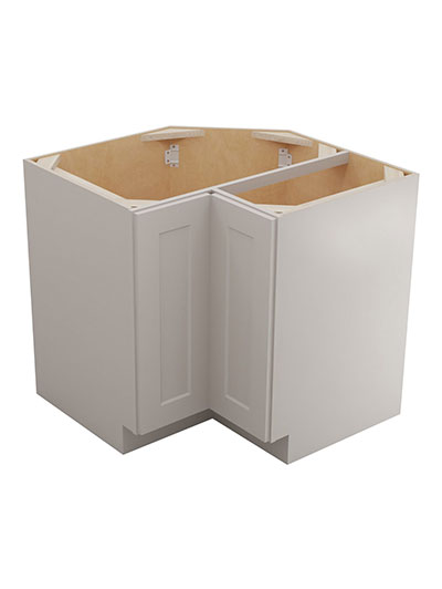 Shaker Dove Ber36 Base Easy Reach Corner Cabinet Closed