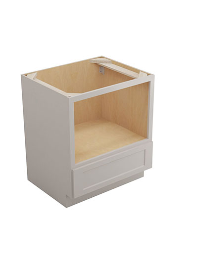 Shaker Dove Bmw30 Base Microwave Cabinet Closed