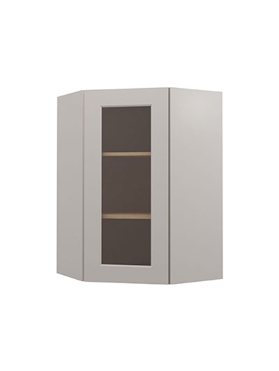 Shaker Dove Dcw2436gd Diagonal Glass Door Wall Cabinet Closed