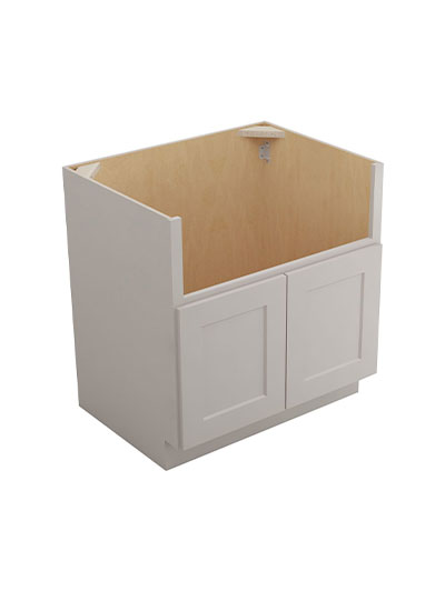 Shaker Dove Fsb36 Farm Sink Base Cabinet Closed