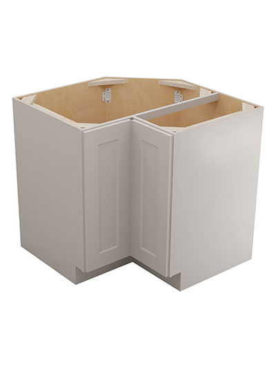 Shaker Dove Lsb36 Lasy Susan Corner Base Cabinet Closed
