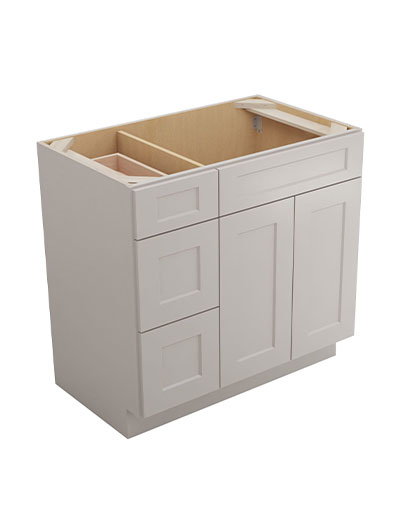 Shaker Dove V3621dl Vanity Combo Base Closed
