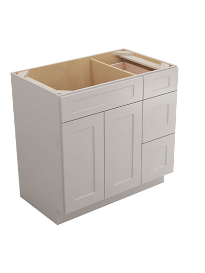 Shaker Dove V3621dr Vanity Combo Base Closed
