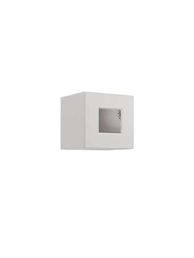 Shaker Dove W1212gd Glass Door Wall Stacker Cabinet Closed