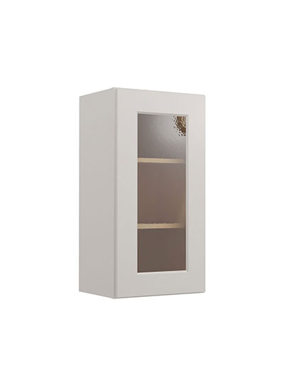 Shaker Dove W1530gd Glass Door Wall Cabinet Closed