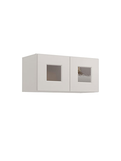Shaker Dove W2412gd Glass Door Wall Stacker Cabinet Closed