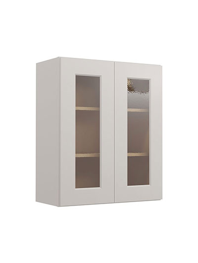 Shaker Dove W2430gd Glass Door Wall Cabinet Closed