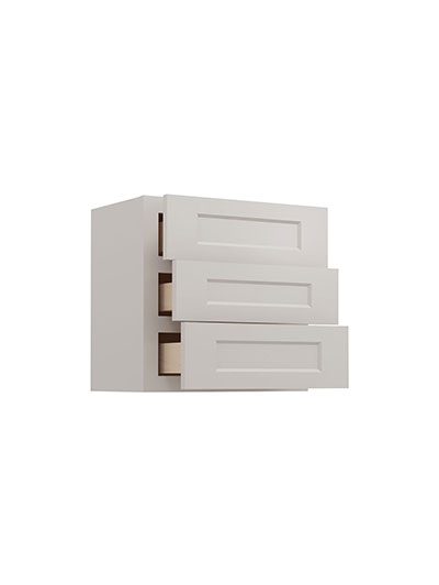 SD-W3D18: Shaker Dove 18″ Three Drawer Wall Cabinet