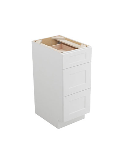 Shaker White 3vdb15 Vanity Drawer Base Closed