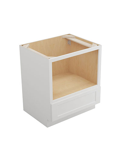 Shaker White Bmw30 Base Microwave Cabinet Closed